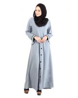 QA-486 Muslimah Stylish Jubah Dust Blue