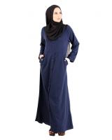 QA-486 Muslimah Stylish Jubah Navy Blue