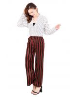 QA-503 Women's Stripped Palazzo As Picture