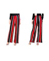 QA-519 Multicolor Striped Pants Red Black
