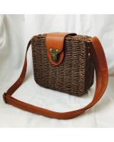 KW80397 Vintage Style Bag Dark Brown