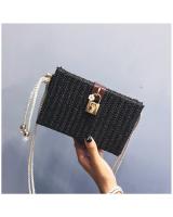 KW80398 Vintage Square Handbag Black