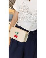 KW80399 Cherry Sling Bag Cream