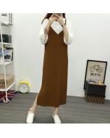 JW5079 Fashion Strap Dress Brown