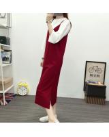 JW5079 Fashion Strap Dress Maroon