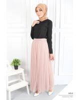 QA-544 VOGUE FLARED SKIRT PINK