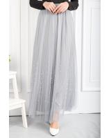 QA-544 VOGUE FLARED SKIRT GREY