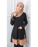 QA-545 MUSLIMAH TUNIC TOP BLACK