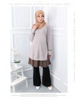QA-545 MUSLIMAH TUNIC TOP GREY