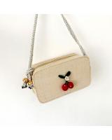 KW80405 CHERRY SUMMER SLING BAG CREAM