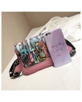 KW80409 STREET ART DESIGN SLING BAG PINK