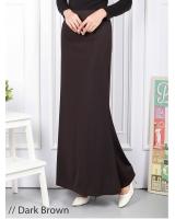 QA-567 WOMEN'S DUYUNG MAXI SKIRT DARK BROWN