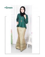 QA-570 MODERN SONGKET SET GREEN