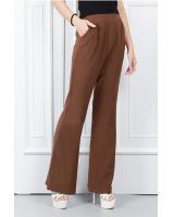 QA-576 WOMEN'S BOOT CUT PANTS BROWN