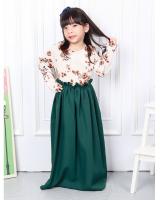 QA-578 ROSES KIDS JUBAH GREEN
