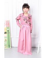 QA-578 ROSES KIDS JUBAH PINK