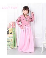 QA-578 ROSES KIDS JUBAH LIGHT PINK