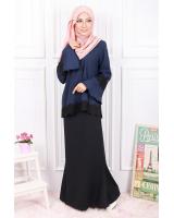 QA-596 CLASSIC LACE BLOUSE NAVY BLUE