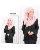 QA-596 CLASSIC LACE BLOUSE BLACK