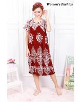 QA-613 WOMEN'S KAFTAN SLEEPING DRESS MAROON 