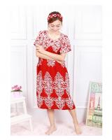QA-613 WOMEN'S KAFTAN SLEEPING DRESS RED