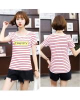 QA-627 PRINTED T- SHIRT HAPPY RED