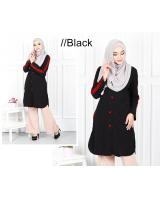 QA-631 MEENA TUNIC BLOUSE BLACK