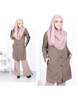 QA-631 MEENA TUNIC BLOUSE BROWN