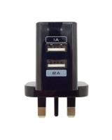 (BLACK)Skyblue 2Ports USB Travel Charger EC211 2.1A (READY STOCK)