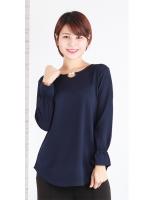 QA-647 SWEET WOMEN'S BLOUSE NAVY BLUE