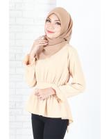 QA-653 BELLA  LONG SLEEVES BLOUSE CREAM