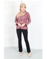 QA-653 BELLA LONG SLEEVES BLOUSE DUST PINK
