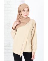 QA-656 KISTENA PLAIN BLOUSE APRICOT