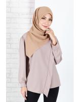 QA-656 KISTENA PLAIN BLOUSE NUDE