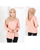 QA-656 KISTENA PLAIN BLOUSE PEACH