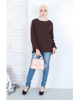 QA-657 MODERN STYLISH BLOUSE BROWN