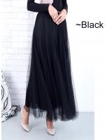 QA-659 SWEET WOMEN'S SKIRT BLACK