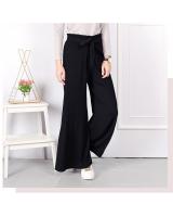 QA-675 SELF TIE PALAZZO BLACK