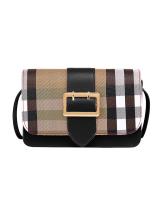 KW80554 STYLISH CHECKER BAG BLACK