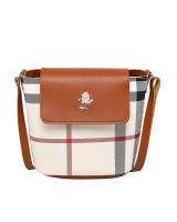 KW80555 CUTE CHECKER BAG BROWN