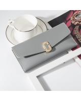 KW80676 CASUAL LONG PURSE LIGHT GREY