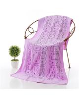 KW80710 CUTE TEDDY TOWEL PURPLE