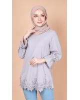 QA-743 PLUS SIZE BLOUSE GREY