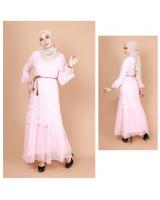 QA-753 ELEGANT MODERN DRESS PINK