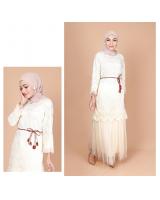 QA-753 ELEGANT MODERN DRESS CREAM