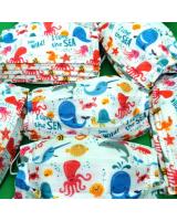 FM1002 WISDOM GRACE Kid Disposable Cartoon Design Kids 3 Ply Face Mask BFE99 PFE99 Premium Ear-Loop 50pcs Sea Animal
