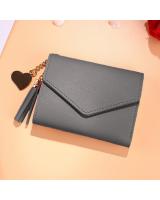 KW80765 Women's Tassel Wallet Dark Grey