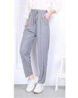 QA-792 STYLISH PEGGED PANTS GREY