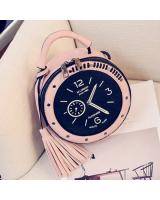 KW80824 Round Clock Women's Sling Bag Pink