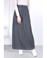 QA-812 A LINE PLEATED SKIRT GREY